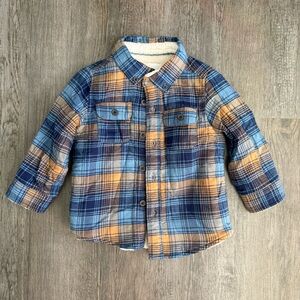 Cat & Jack Toddler Blue Sherpa Lined Shacket